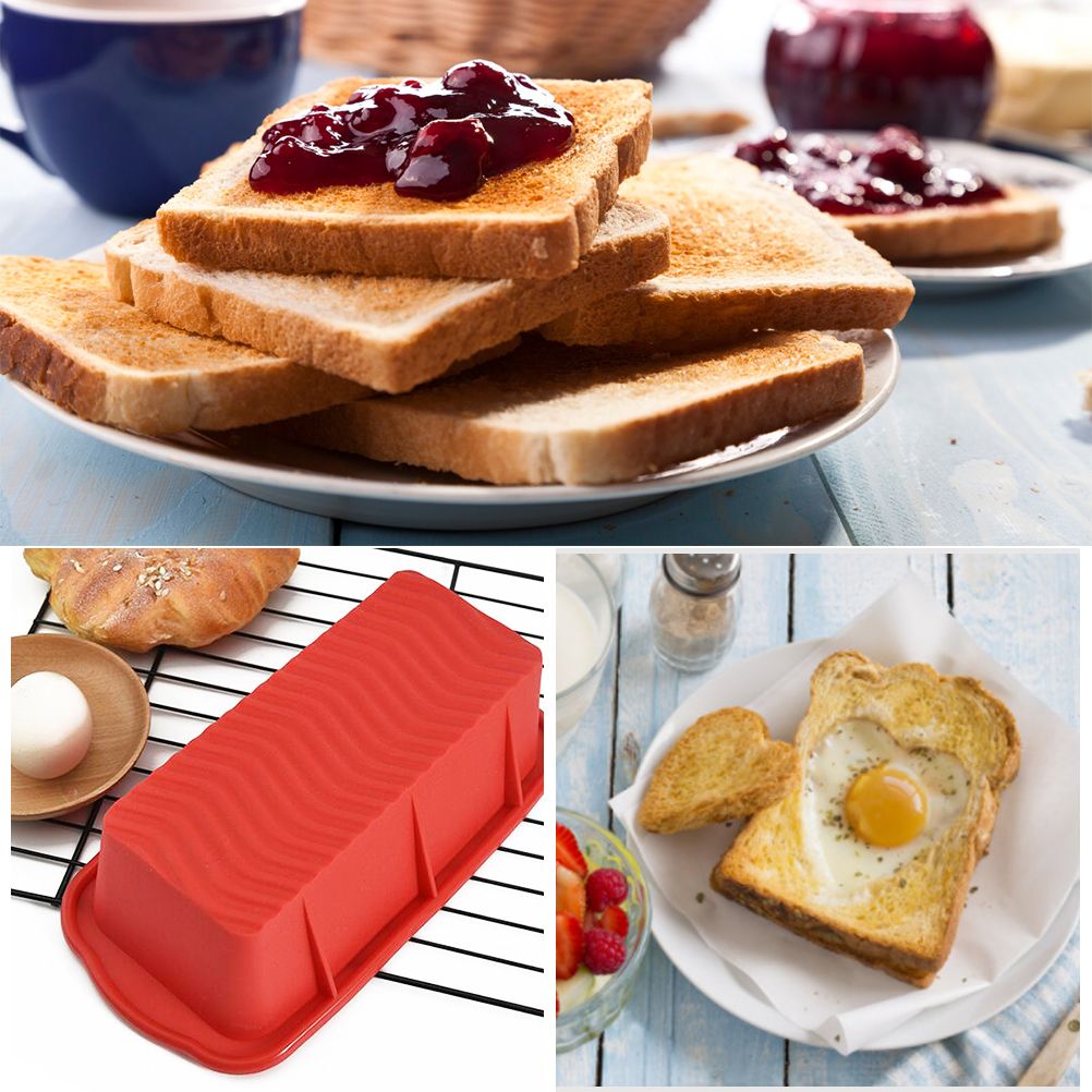 Silicone Bread Baking Mold Rectangular Toast Plate Kitchen Baking Mold