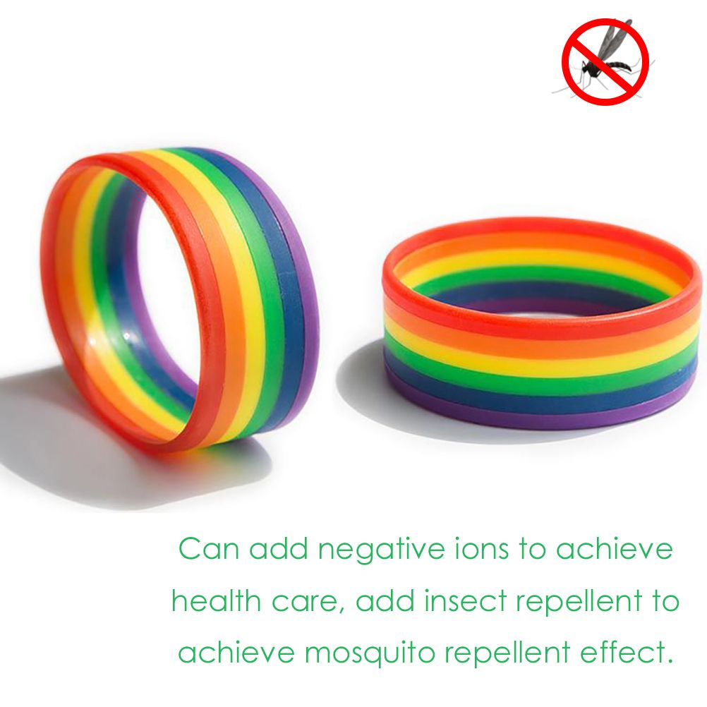 Universal Rainbow Bracelet Silicone Lesbian Pride Wristband Party Props