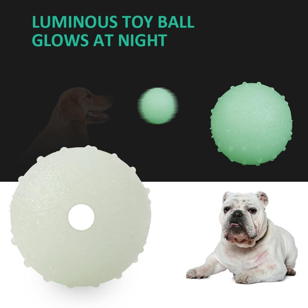 Pet's Luminous Ball Bite Resistant Dog Ball Soft Pet Toy Puppy Interactive Supplies