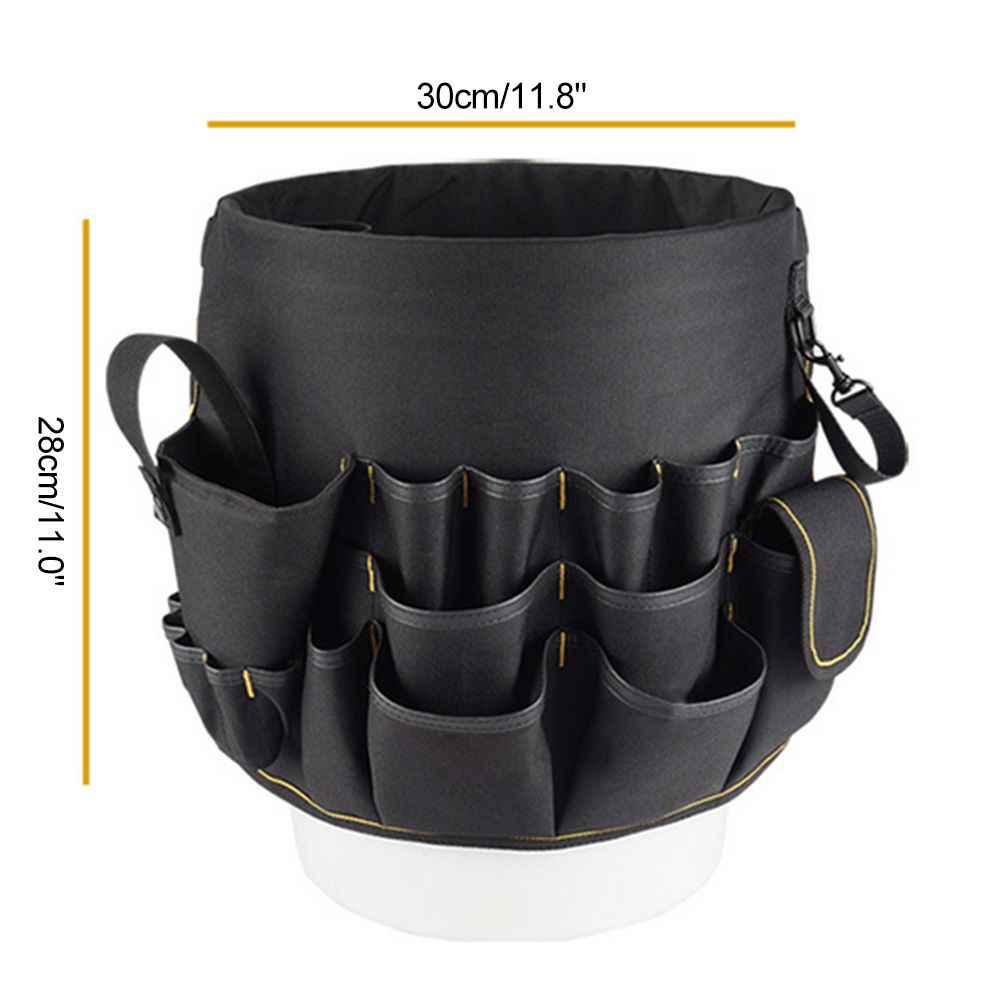 Heavy Duty Gardening Tool Bucket Organizer Gardening Tool Kit Holder with 56 Pockets for Garden Yard Lawn