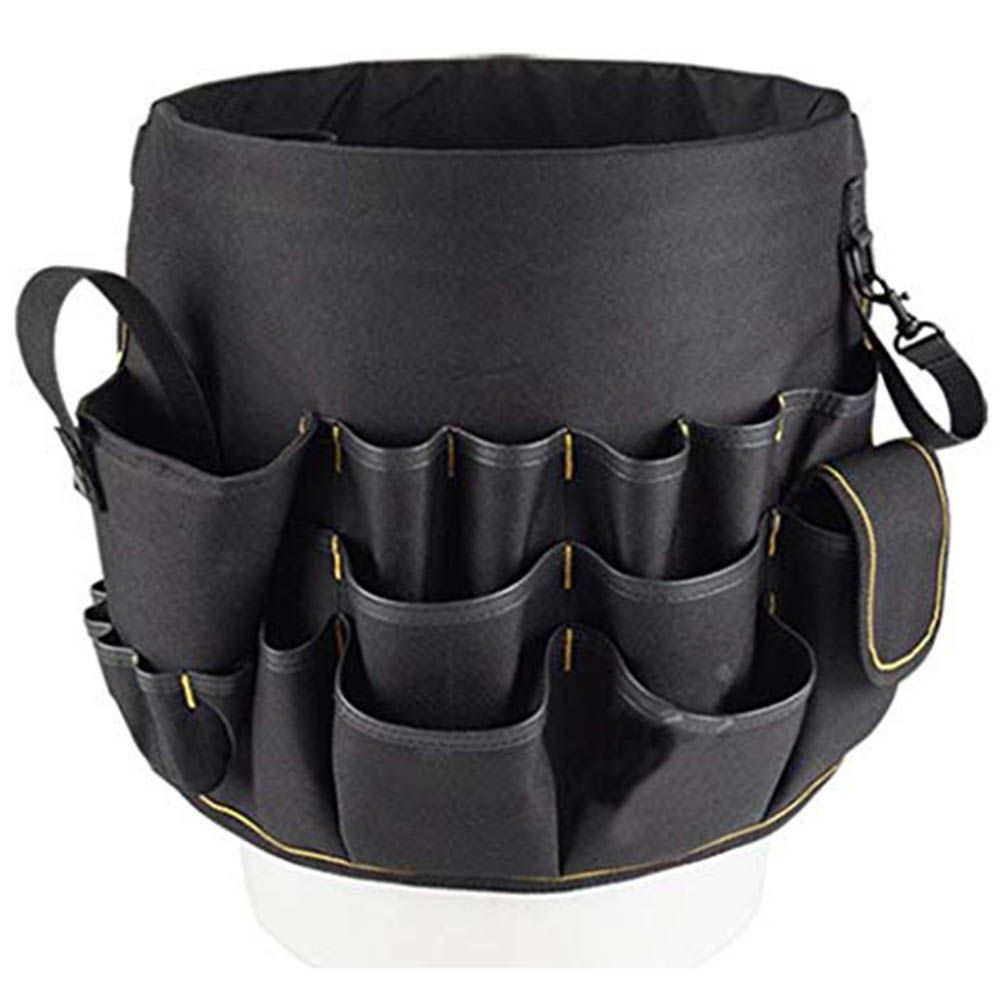 Heavy Duty Gardening Tool Bucket Organizer Gardening Tool Kit Holder with 56 Pockets for Garden Yard Lawn