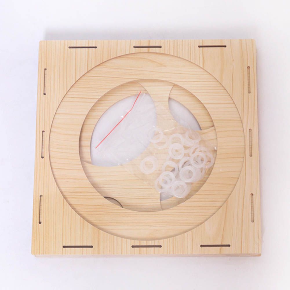 9 Holes Balloon Sizer Box Balloon Measurement Box Balloon Arch Kit Collapsible Wood Cube Balloon Sizer Box for Birthday Wedding Party