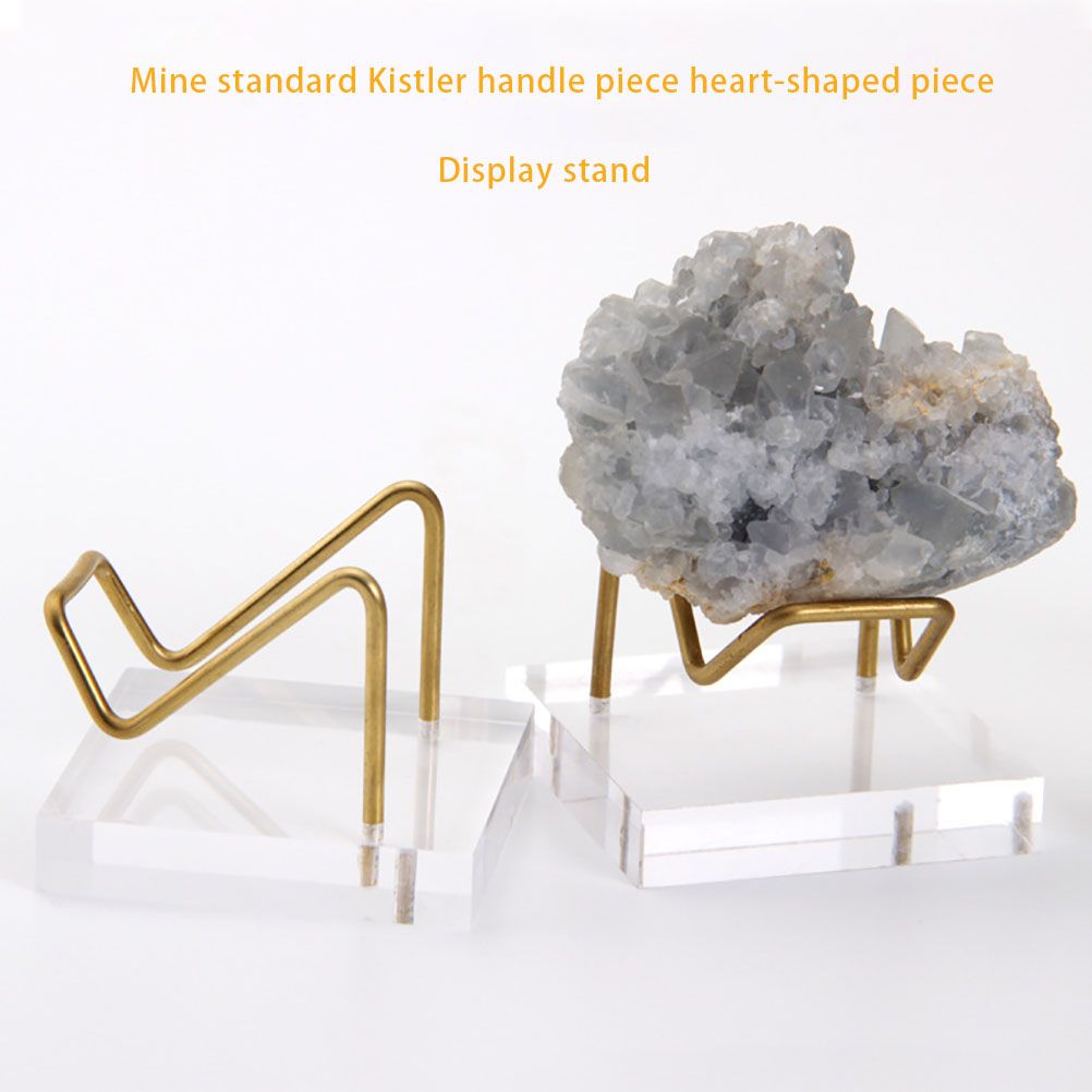 Acrylic Crystal Display Stand Mini Desktop Easel Stands Metal Arm Display with Acrylic Base