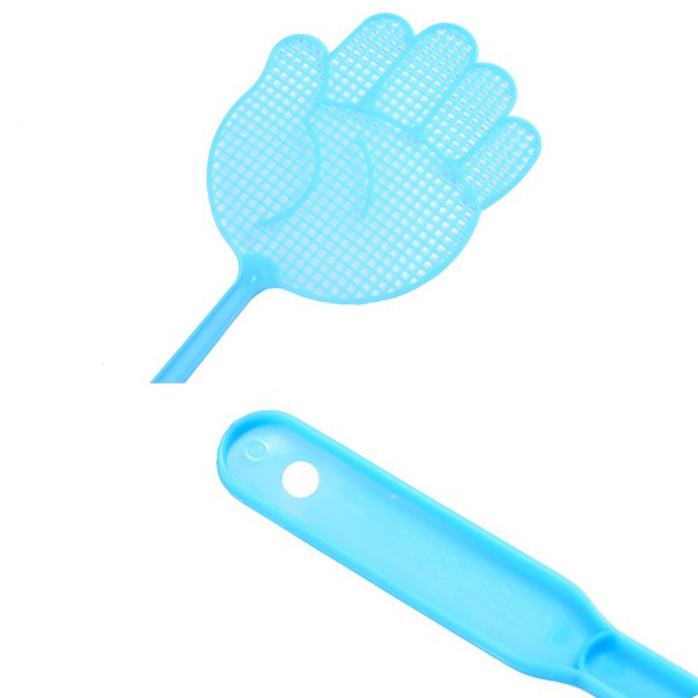6PCS Multi Colors Plastic Long Handle Fly Swatter Anti Pest Tool