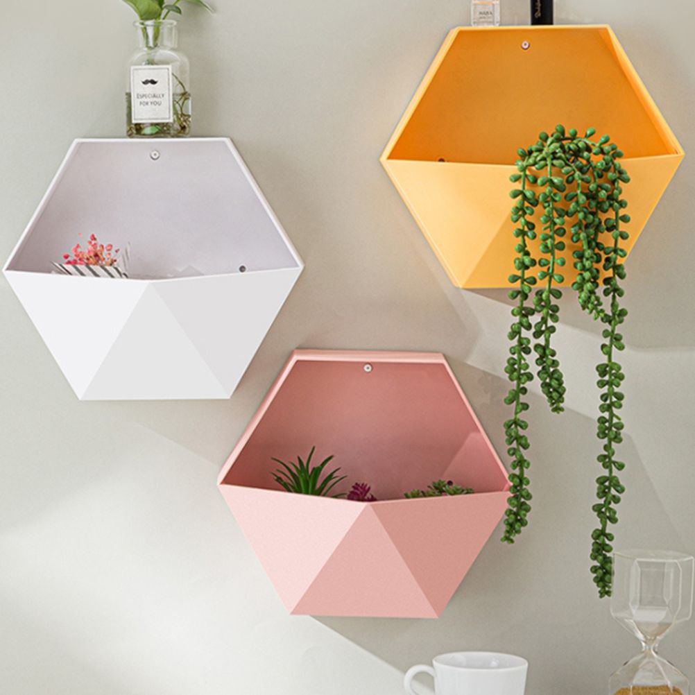 Hexagonal Wall Shelf Geometric Hexagonal Storage Shelf Simple Geometric Wall Floating Shelf