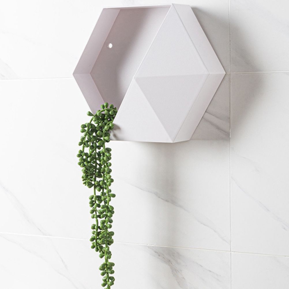 Hexagonal Wall Shelf Geometric Hexagonal Storage Shelf Simple Geometric Wall Floating Shelf