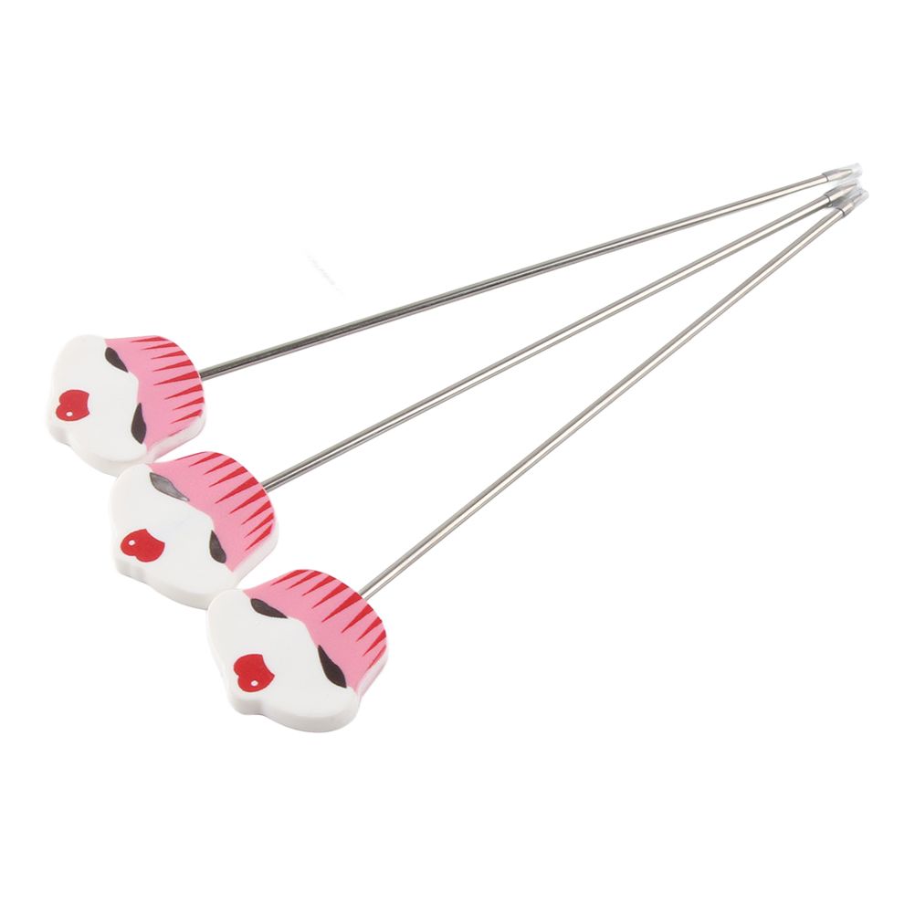 3Pcs Stainless Steel Cake Tester Probe Cake Tester Biscuits Baking Test Needle DIY Baking Tool for Cake Bread Muffin Testing