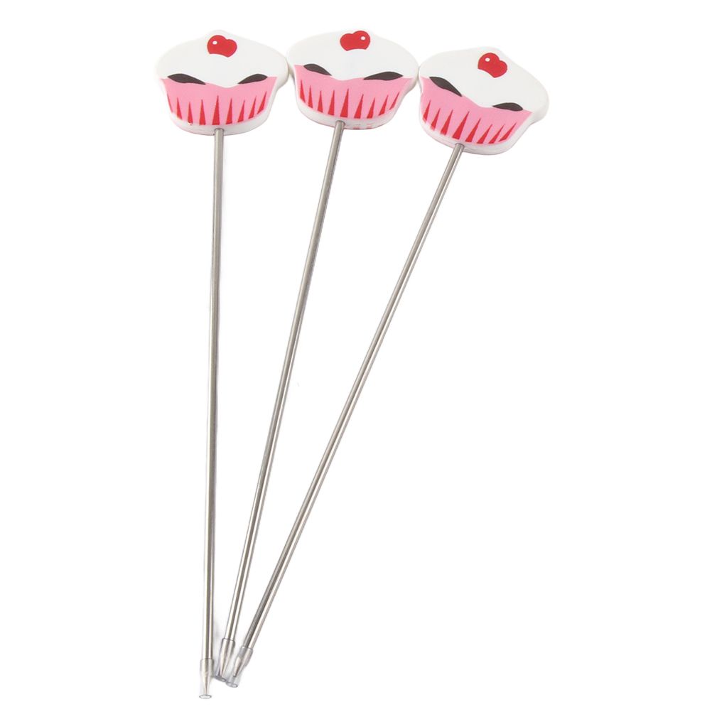3Pcs Stainless Steel Cake Tester Probe Cake Tester Biscuits Baking Test Needle DIY Baking Tool for Cake Bread Muffin Testing