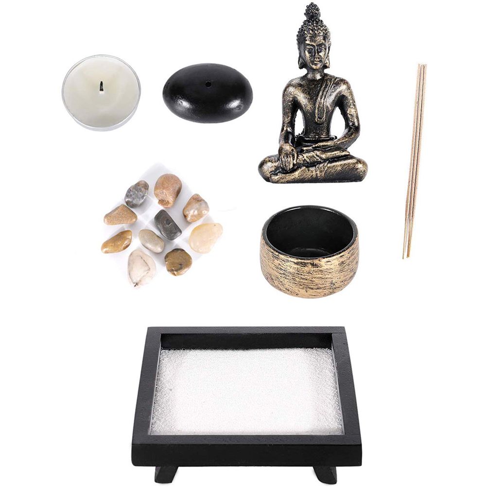 Buddha Statue Tea Light Candle Incense Holder Home Decoration Gift
