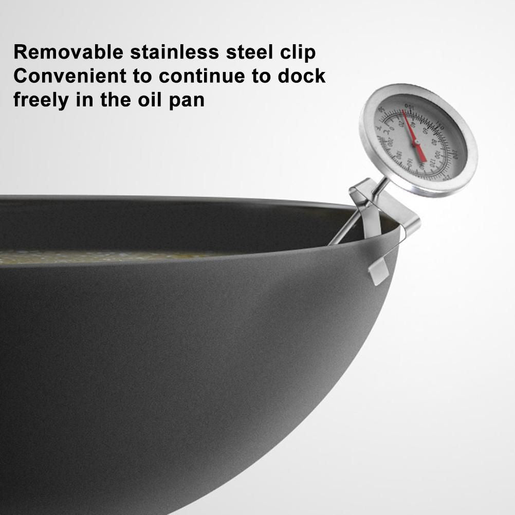 Stainless Steel Frying Oil Thermometer Fryer Fries Fried Chicken Barbecue Thermometer Gauge