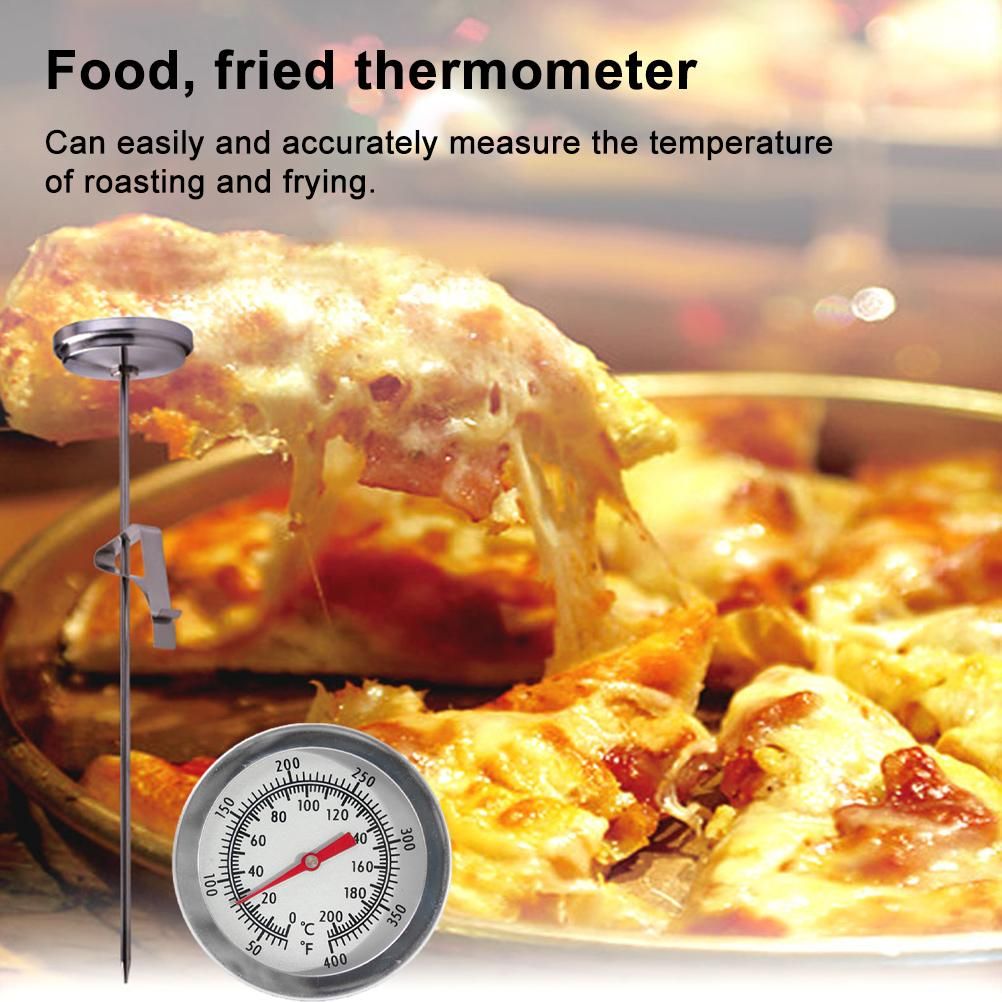 Stainless Steel Frying Oil Thermometer Fryer Fries Fried Chicken Barbecue Thermometer Gauge