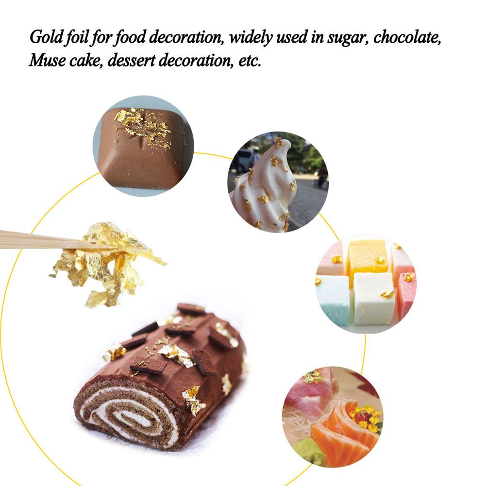 10ml Gold Flakes Gold Leaf Decoration Gold Foil Cooking Cake Chocolate Decoration
