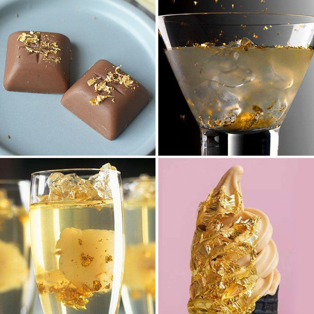 10ml Gold Flakes Gold Leaf Decoration Gold Foil Cooking Cake Chocolate Decoration