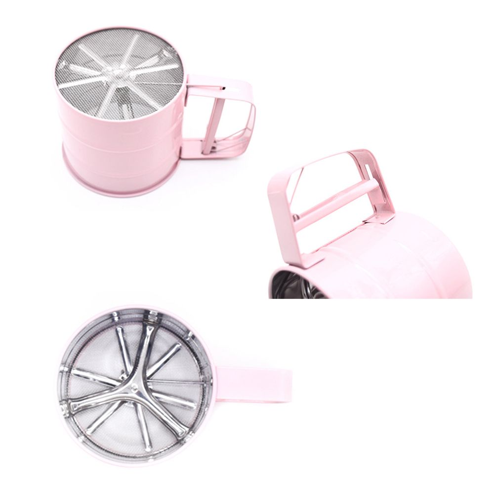 Kitchen Stainless Steel Flour Sifter Handheld Powder Flour Sieve Icing Sugar Manual Sieve Cup Home Baking Tools