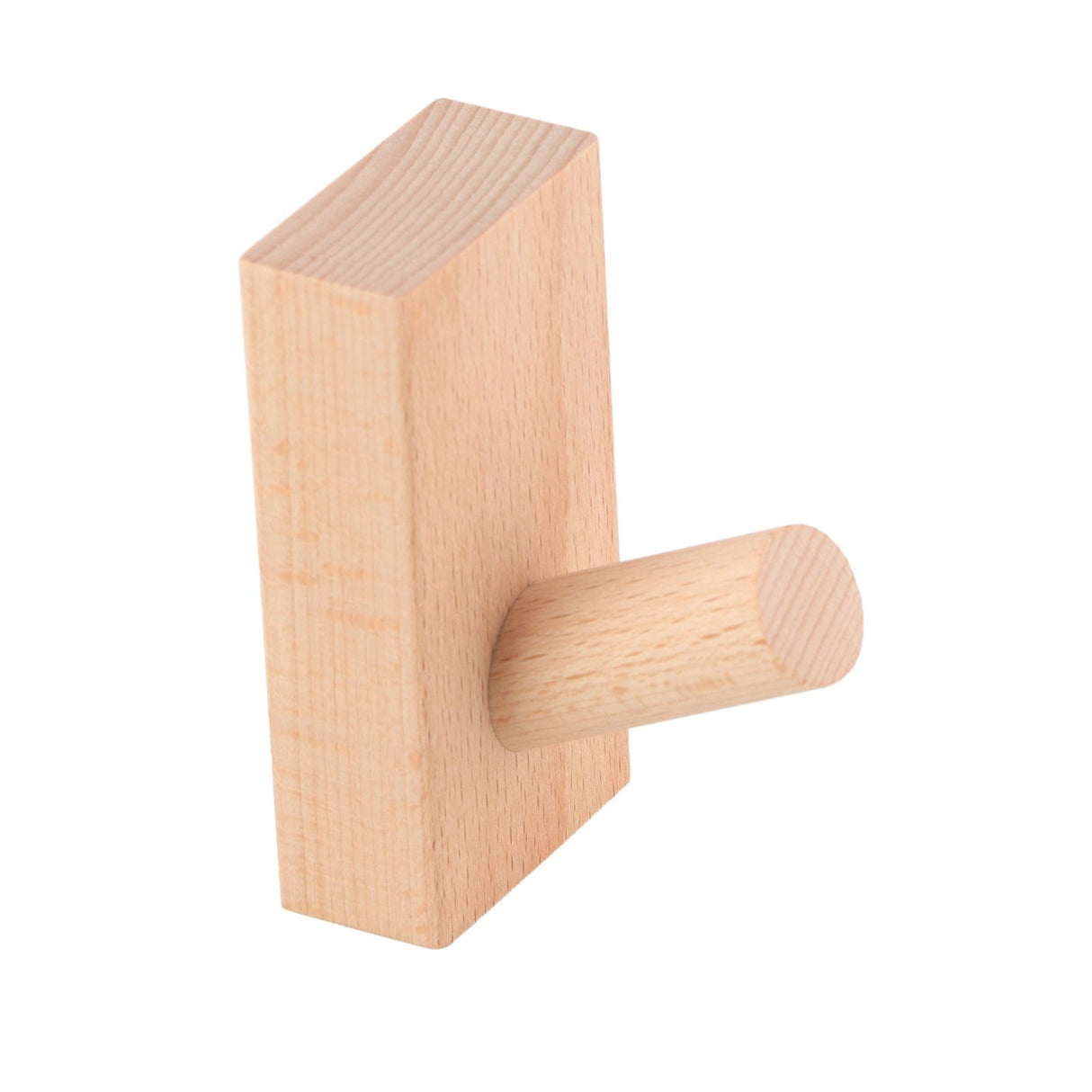 Wooden Wall Hook Vintage Single Hook Natural Wooden Coat Hook Wall Mounted Hook for Home