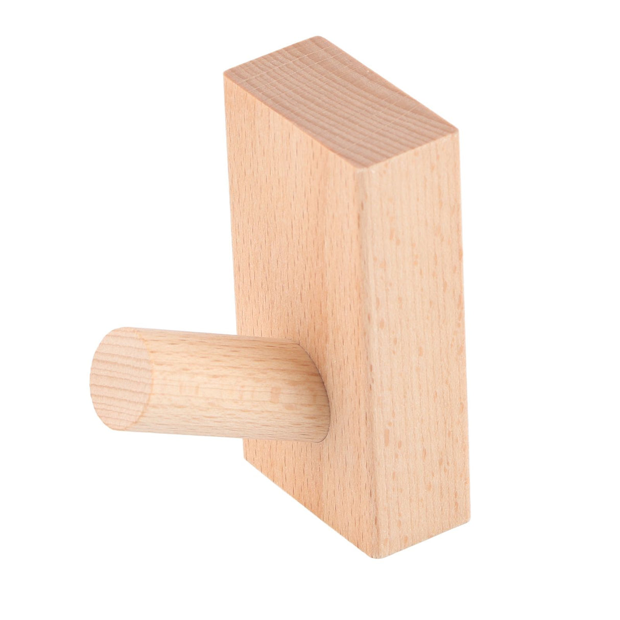 Wooden Wall Hook Vintage Single Hook Natural Wooden Coat Hook Wall Mounted Hook for Home