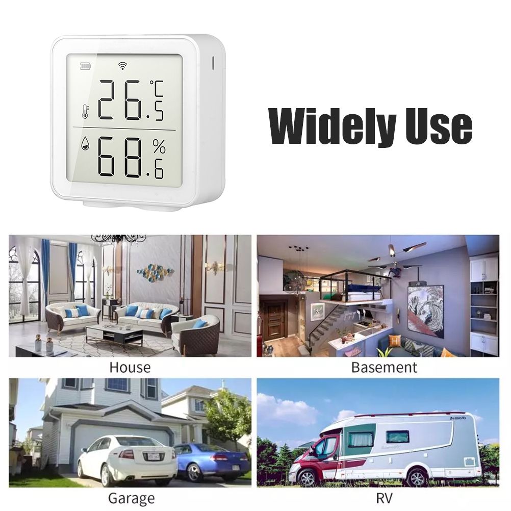 Smart WiFi Humidity Sensor Hygrometer Outdoor Indoor Thermometer Digital LCD Display Temperature Humidity Monitor