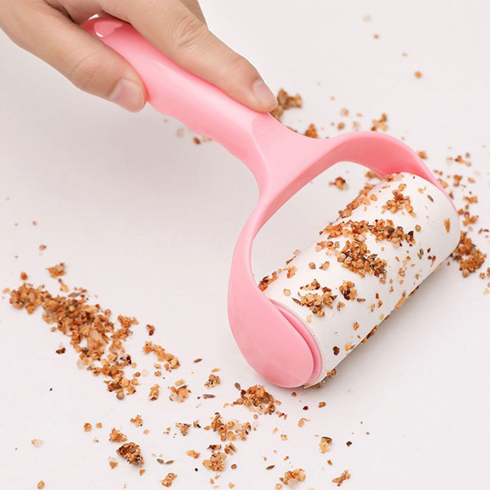 Roller Hair Remover Household Hair Sticking Device Multifunctional Portable Pet Hair Remover Clothes Sticking Device Pink