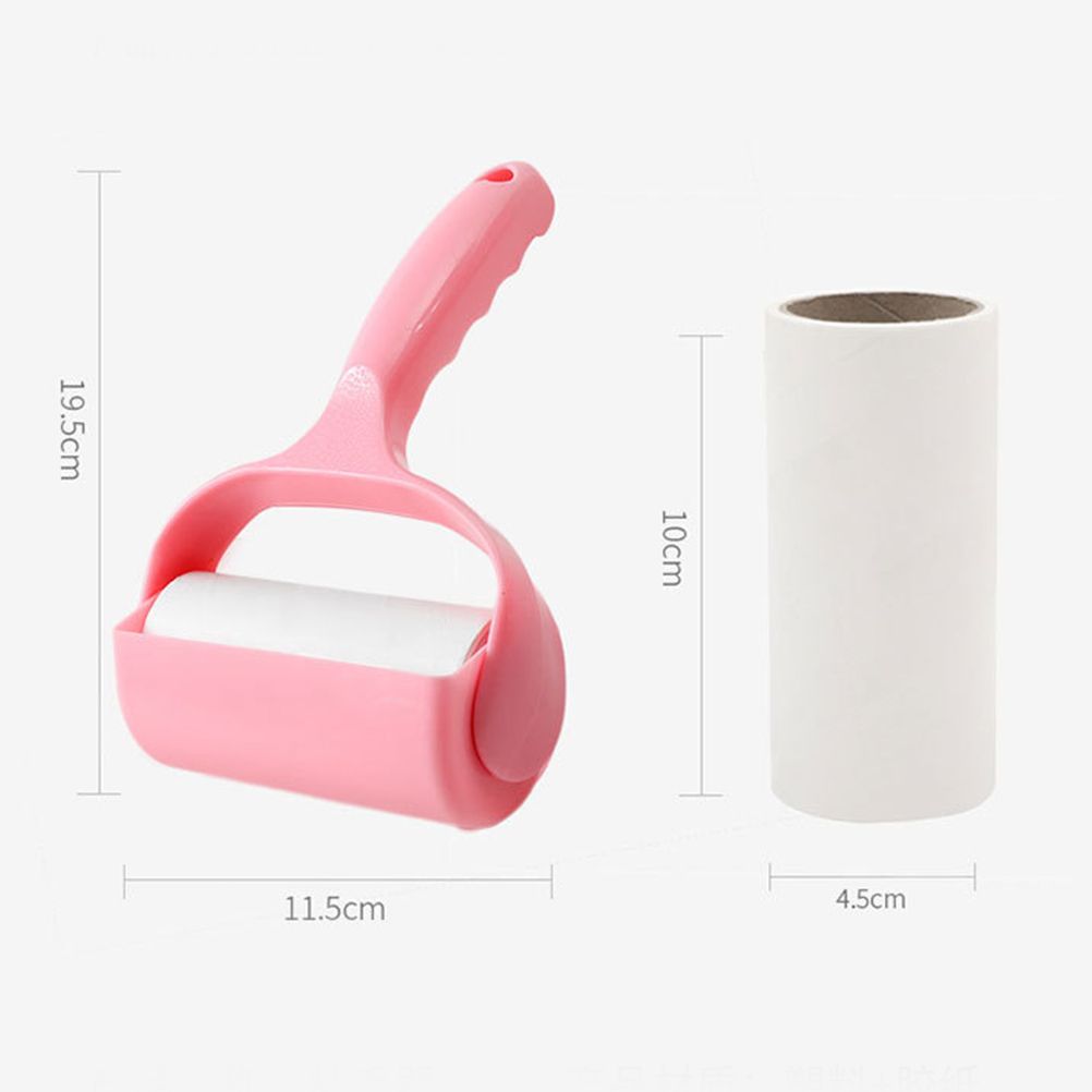 Roller Hair Remover Household Hair Sticking Device Multifunctional Portable Pet Hair Remover Clothes Sticking Device Pink