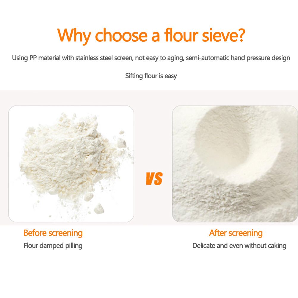 Hand Held Flour Sieve Manual Flour Sifter Stainless Steel Flour Strainer