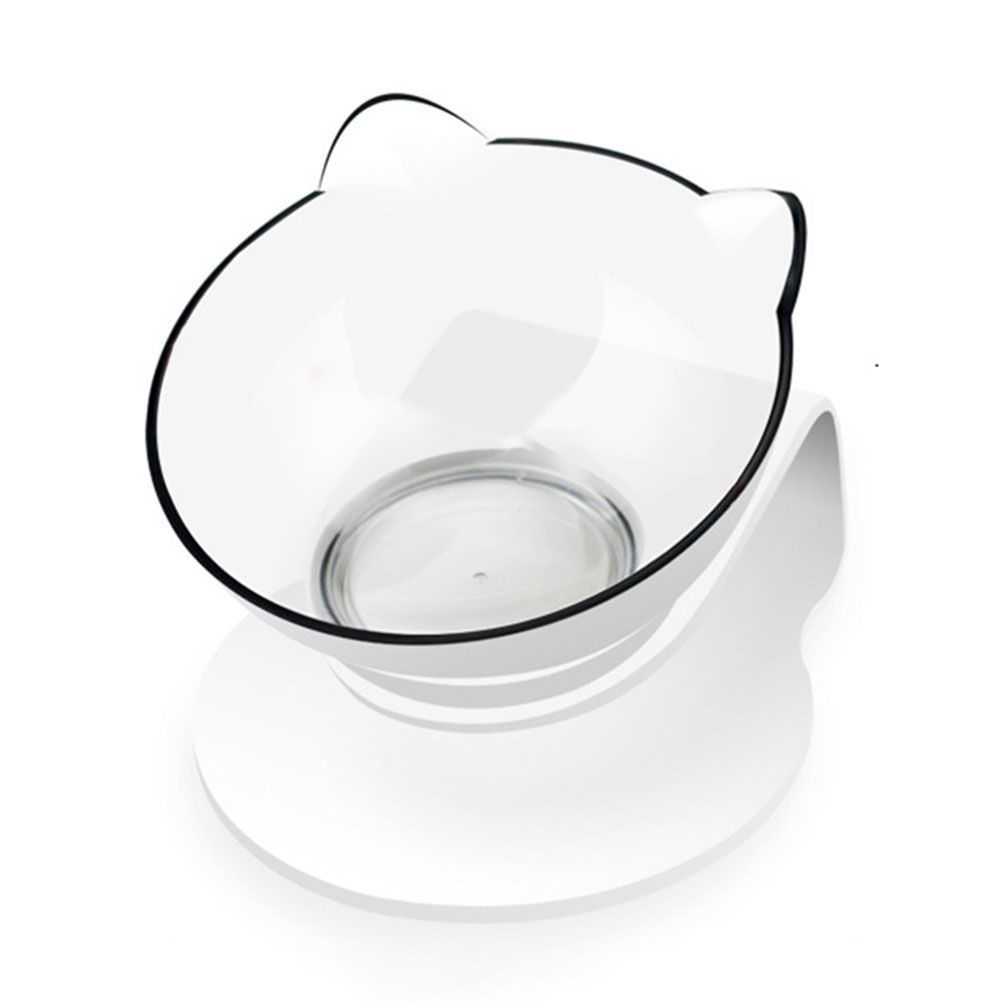 Cat Bowls Pet Feeding Bowl Cat Water Bowl Durable Fall Resistant 15 Degree Tilt Single Cat Food Bowl
