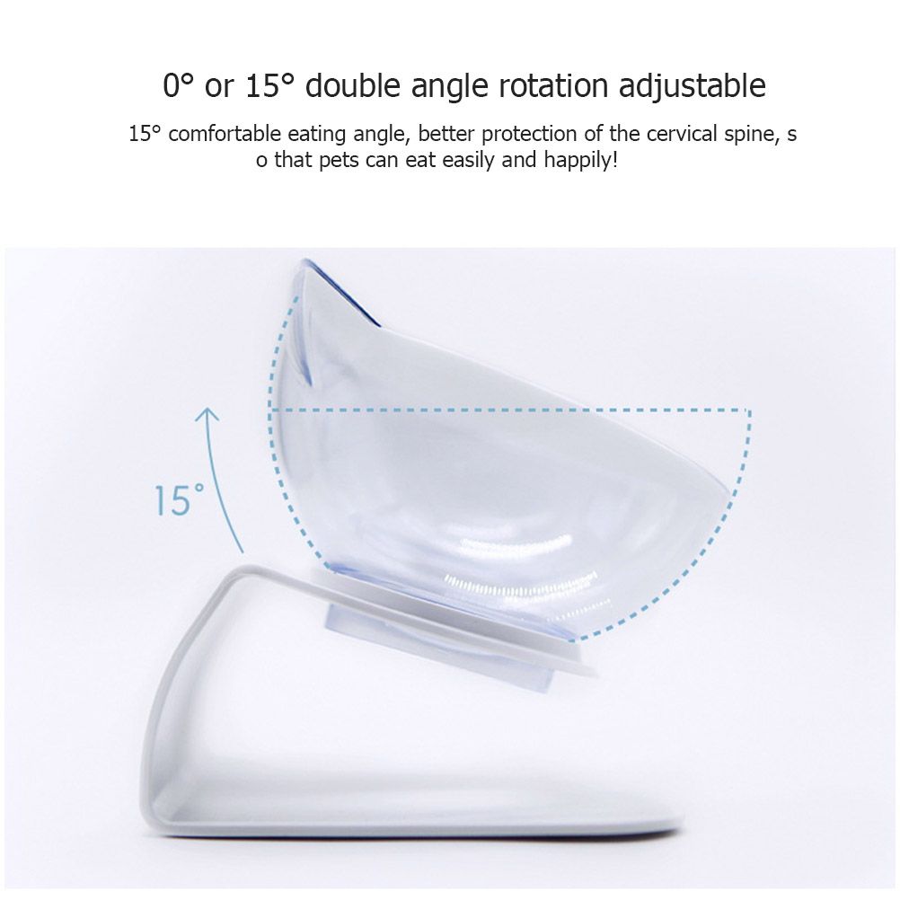 Cat Bowls Pet Feeding Bowl Cat Water Bowl Durable Fall Resistant 15 Degree Tilt Single Cat Food Bowl