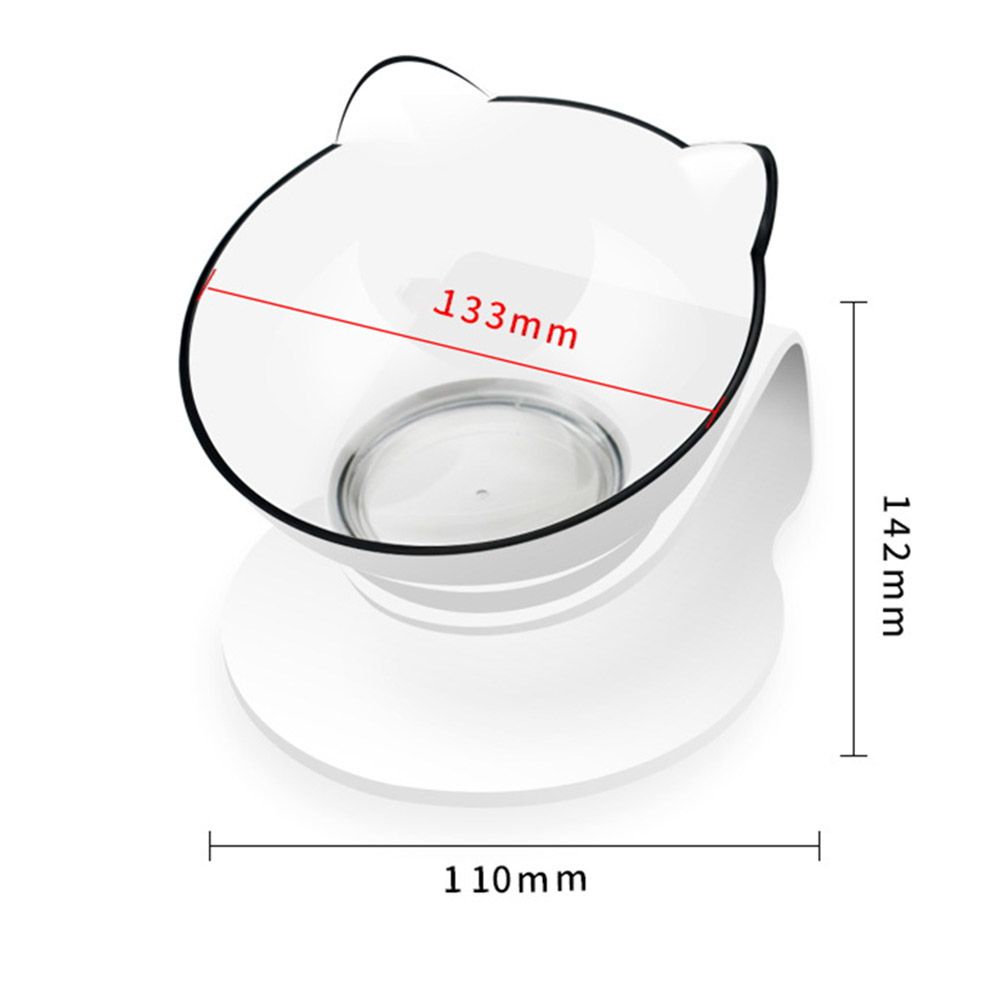 Cat Bowls Pet Feeding Bowl Cat Water Bowl Durable Fall Resistant 15 Degree Tilt Single Cat Food Bowl