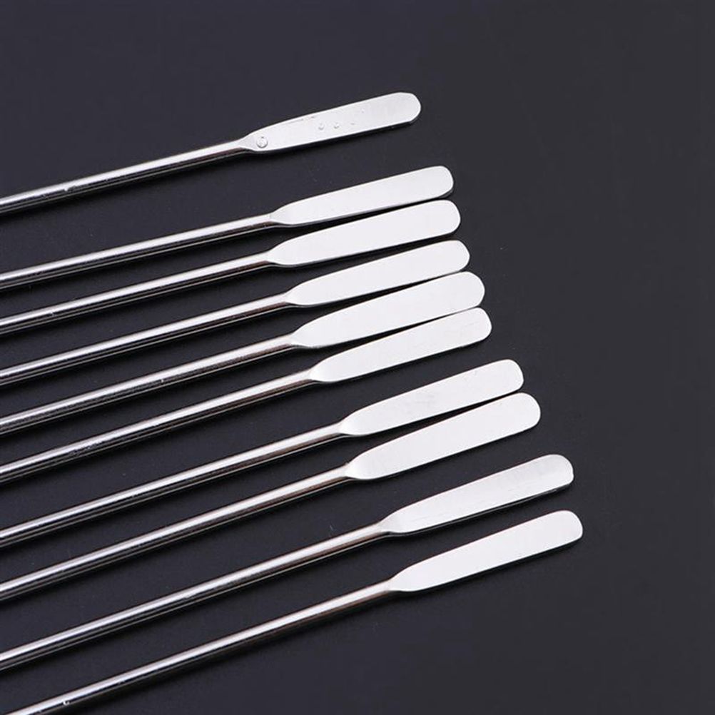 10Pcs Swizzle Sticks Stainless Steel Coffee Cocktail Beverage Drink Stirrer Stick Reusable Stir Sticks for Bar Home Office