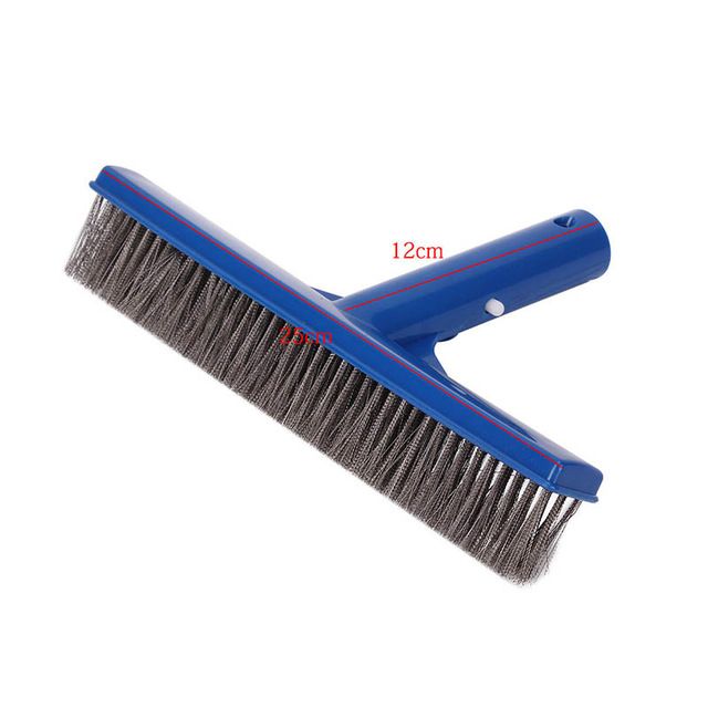 10 Inch Heavy Duty Stainless Steel Wire Pool Algae Brush for Concrete and Gunite Pools and Walkways