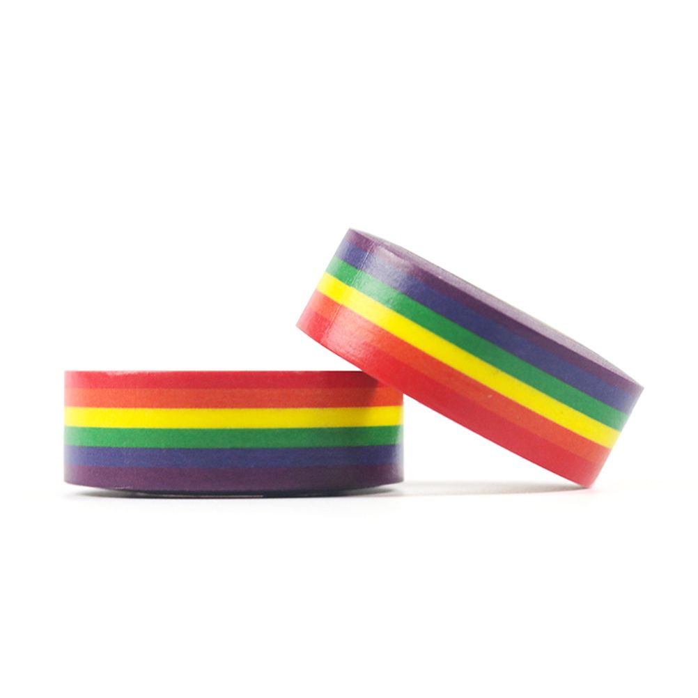 100CM Colorful Rainbow Adhesive Paper Tape School Office Supplies DIY Scrapbooking Stationery