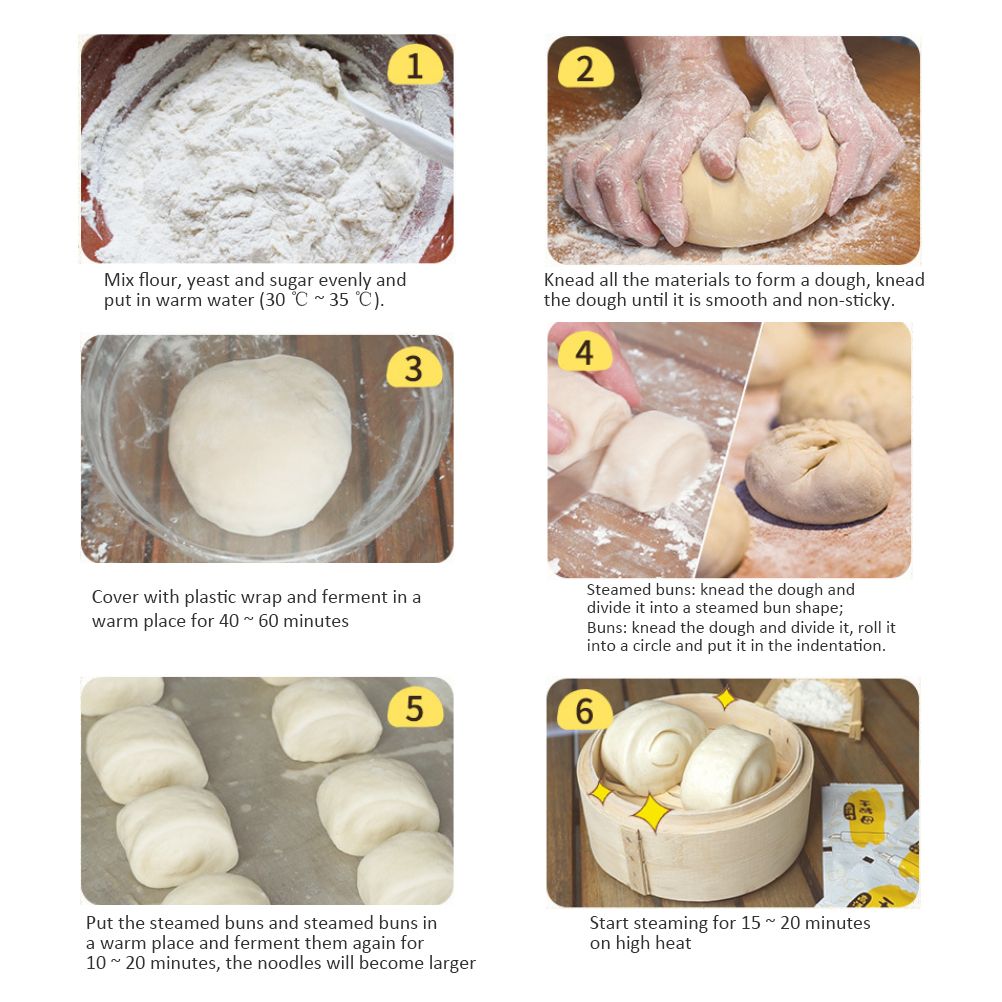 10 Bags Baker s Yeast Kitchen Active Dry Yeast Baking Yeast for Bread Cake