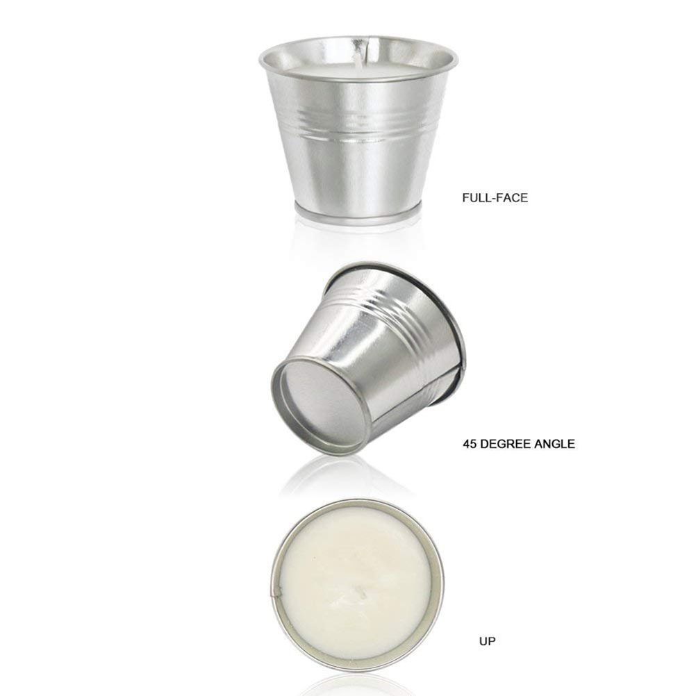 8Pcs/Set Iron Bucket Citronella Candles Scented Candles Smokeless Candle Set