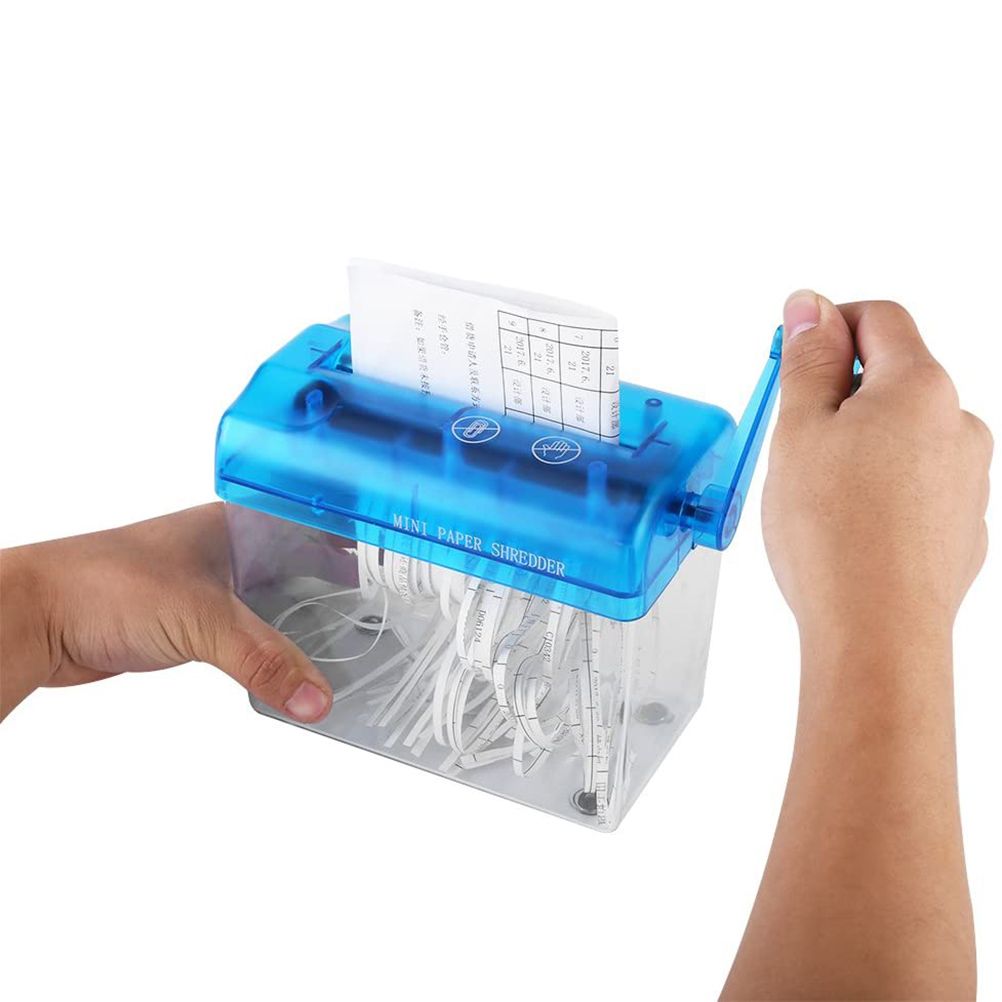 Portable Mini Shredder Manual Paper Documents Cutting Tool for Home Office