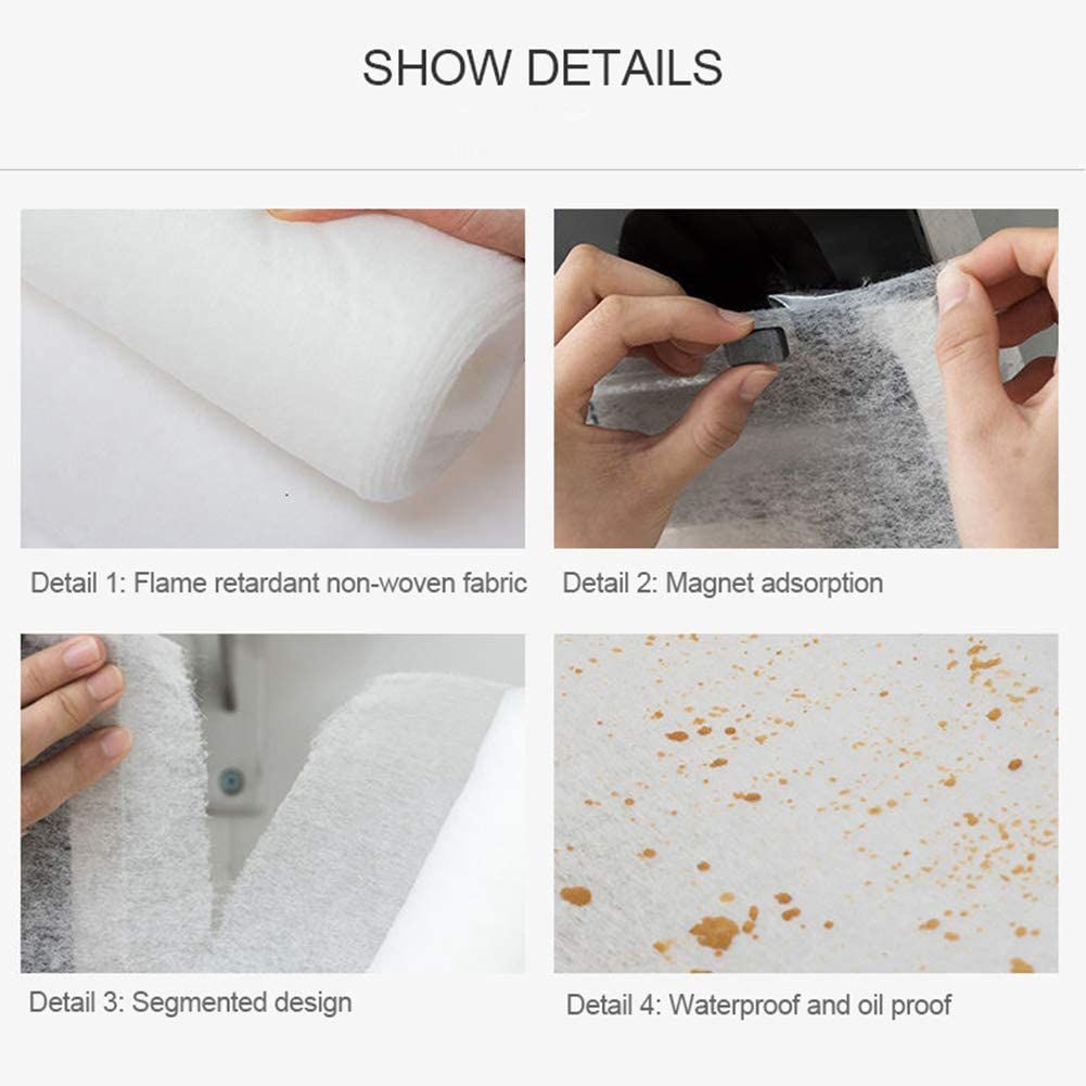Range Hood Filter Paper Non Woven Range Hood Grease Filter Sheets Paper for Kitchen Supplies 10m Length 46cm Width