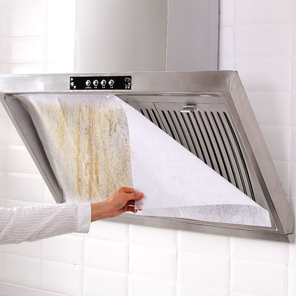 Range Hood Filter Paper Non Woven Range Hood Grease Filter Sheets Paper for Kitchen Supplies 10m Length 46cm Width