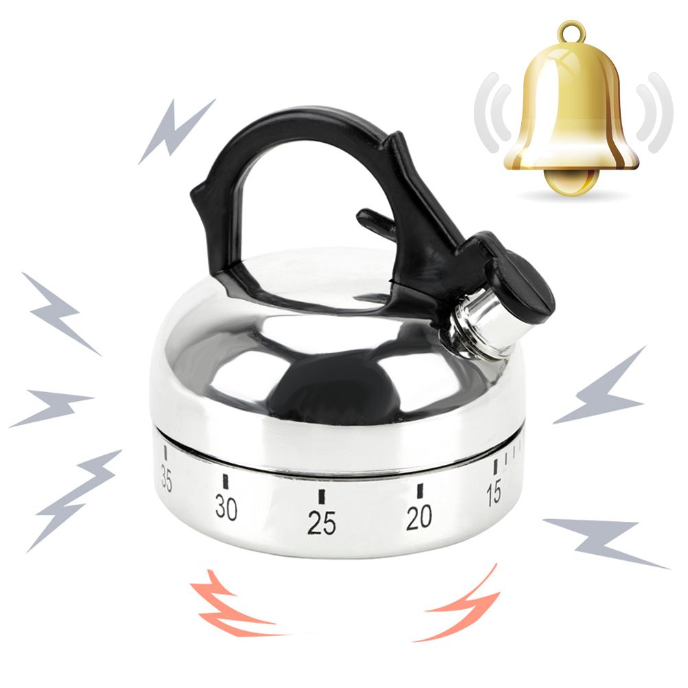 Kettle Shaped Timer Kettle Mechanical Timer 60 Minute Countdown Alarm