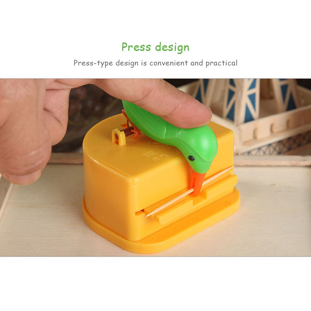 Cute Bird Toothpick Holder Dispenser Gag Gift Cleaning Toothpick Case