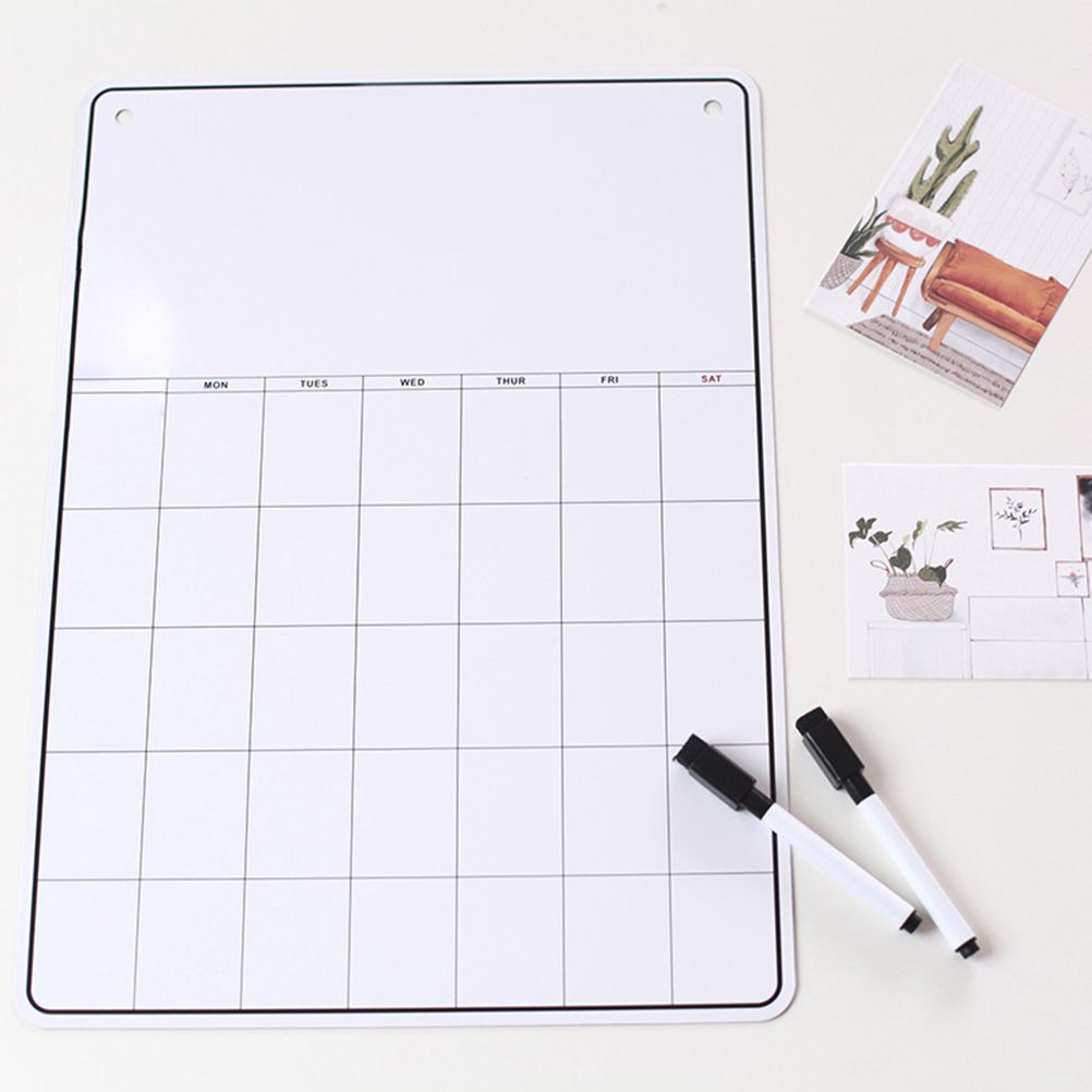Whiteboard Monthly Planner Refrigerator Magnetic Message Board Memo Boards Fridge Magnet Calendar Daily Planner
