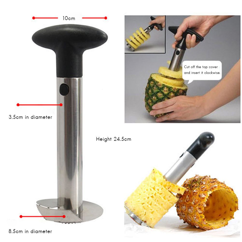 Stainless Steel Pineapple Grater Cutter Kitchen Gadget Fruit Peeler Corer Grater Kitchen Tools