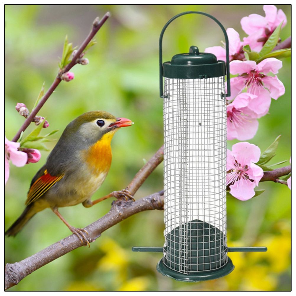 Plastic Bird Feeder Wire Grids Bird Wild Outdoor Garden Hanging Feeder