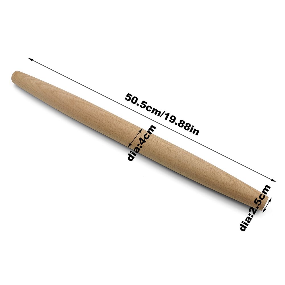 French Rolling Pin for Baking Wood Rolling Pins for Pizza Pasta Pastry Bread Kitchen Baking Tool
