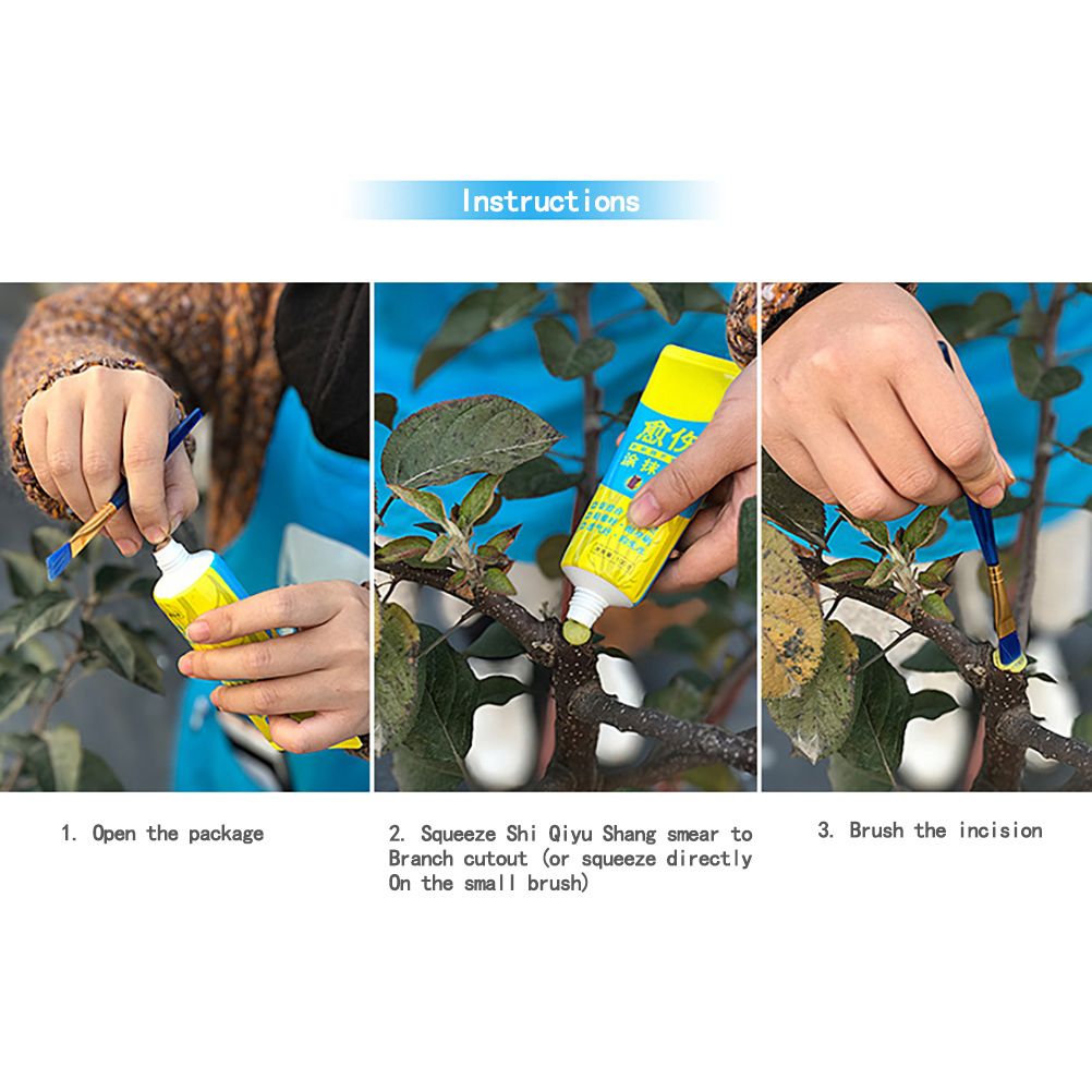 100g Bonsai Grafting Paste Plant Wound Healing Agent with Brush Pruning Paste