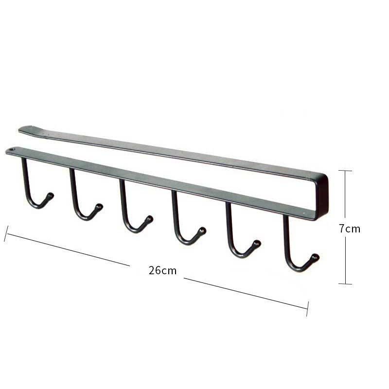 Cup Board Hanging Hook Cabinet Glass Mug Holder Rack Organizer Home Kitchen