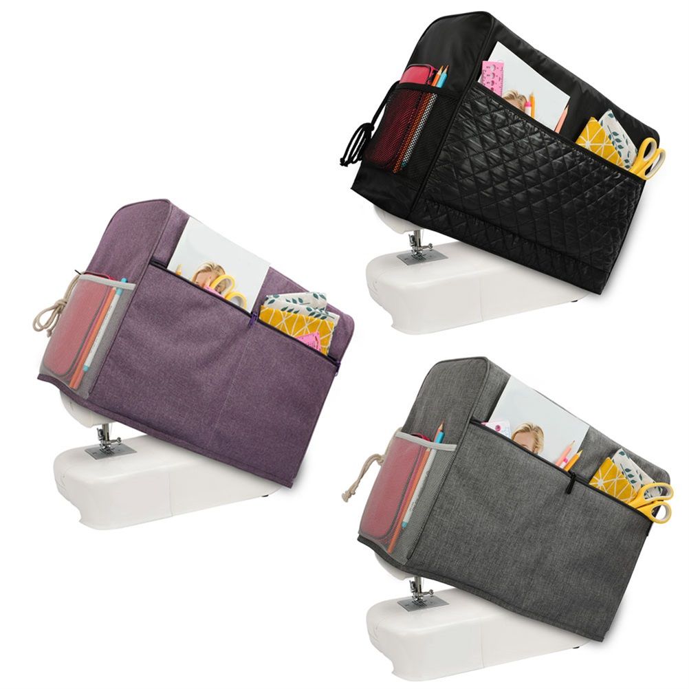 Waterproof Sewing Machine Dust Cover Sewing Equipment Cover Shell with Pockets Sewing Machine Storage Bag