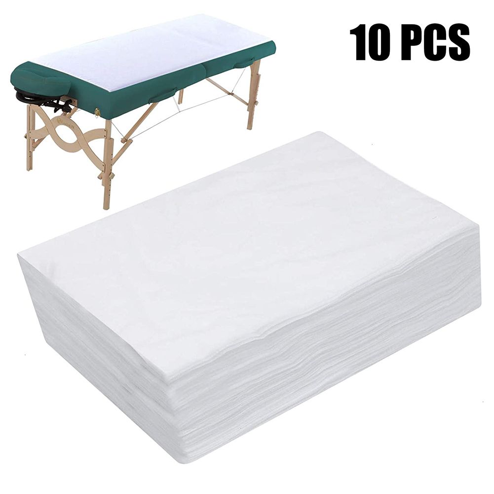 10Pcs Disposable Non Woven Bed Sheet Waterproof and Oil Proof Bed Cover for Beauty Salon SPA Tattoo Massage Table