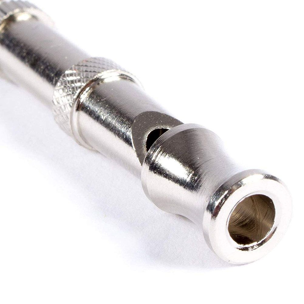Portable Pet Dog Whistle Keychain Two Tone Ultrasonic Flute Stop Barking Sound Repeller Dog Training Whistle