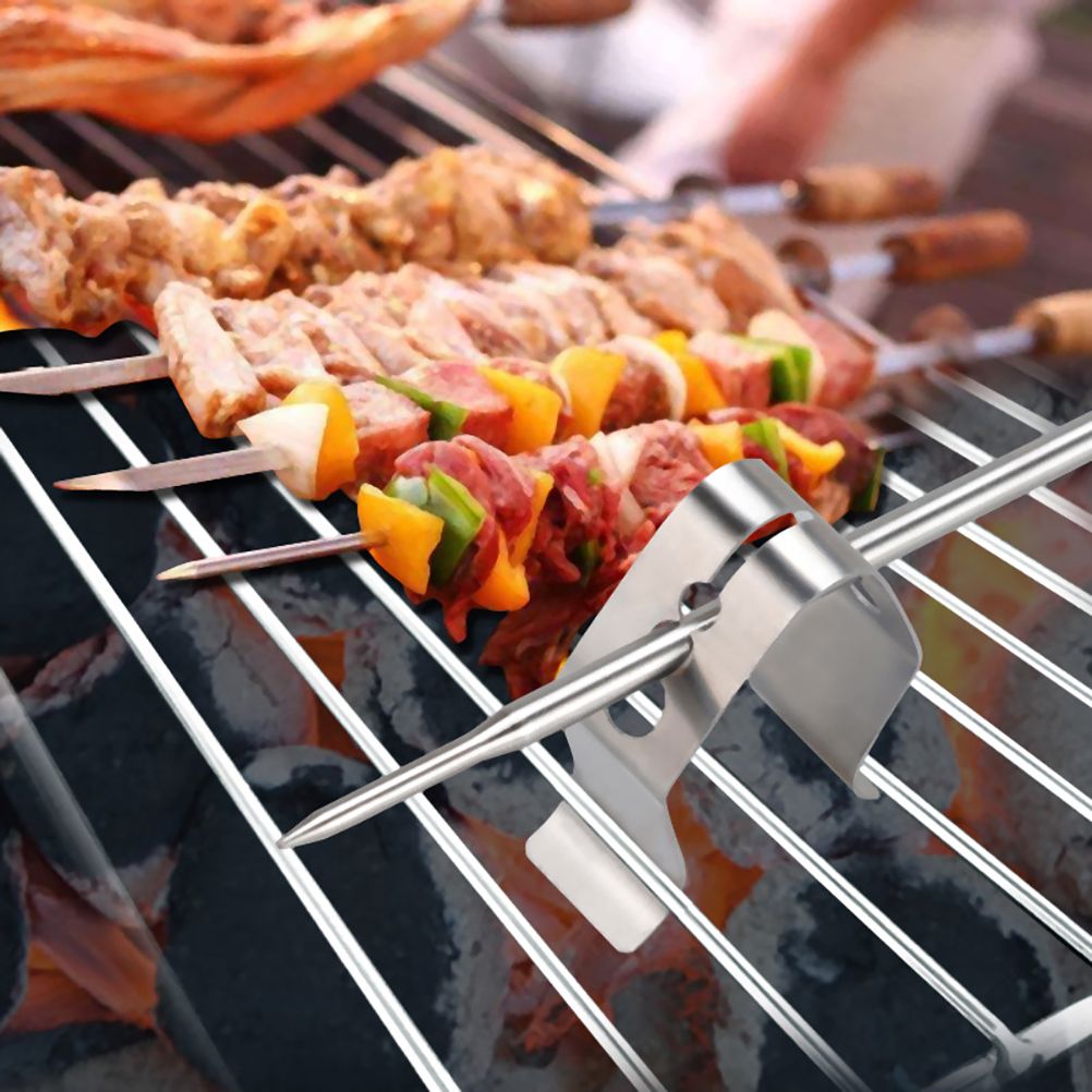 4Pcs Meat Thermometer Probe Clip 3 Holes Grill Clips Barbecue Thermometer Holders