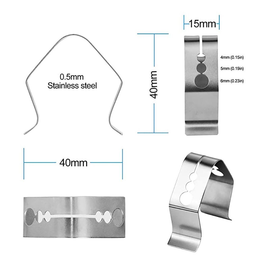 4Pcs Meat Thermometer Probe Clip 3 Holes Grill Clips Barbecue Thermometer Holders