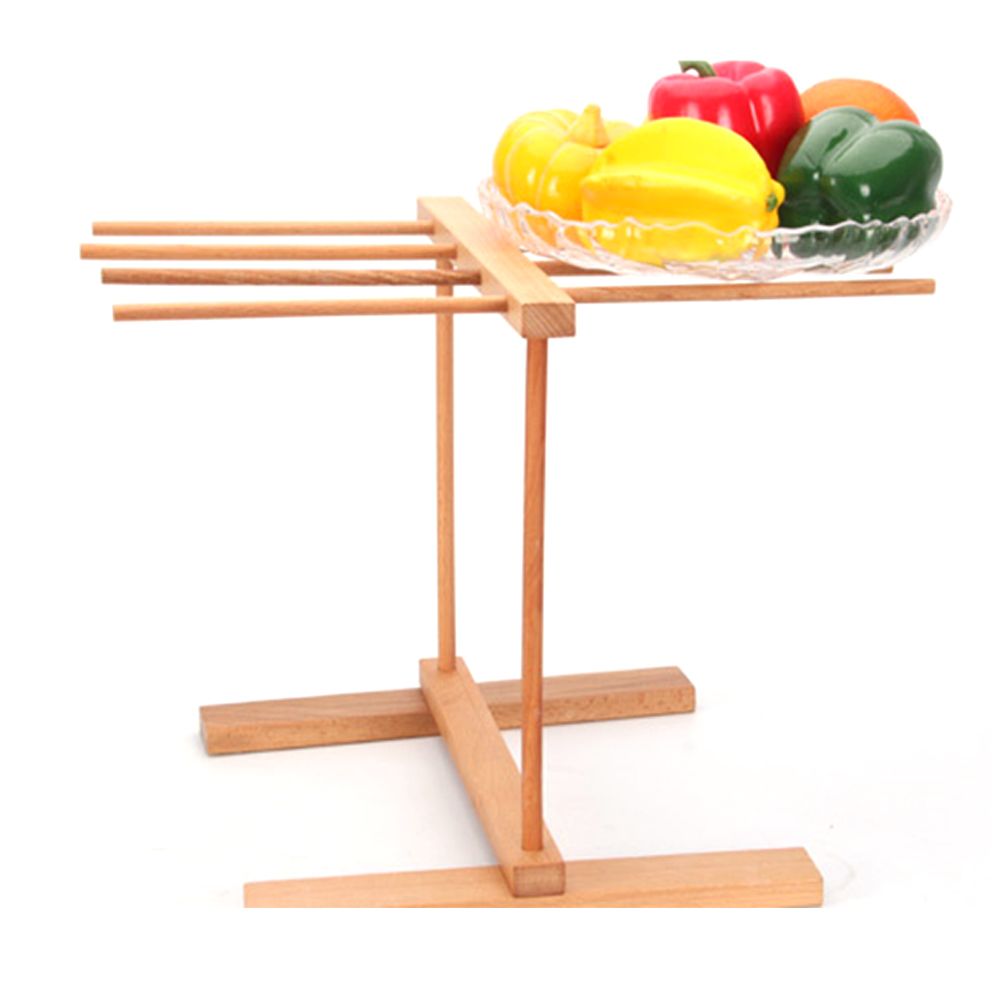 Collapsible Wooden Pasta Drying Rack Beechwood Noodle Spaghetti Holder