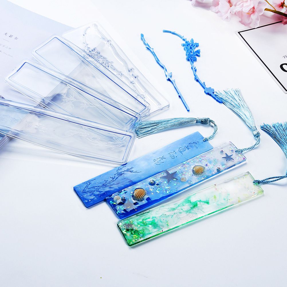 Silicone Crystal Epoxy Mold Book Marker DIY Jewelry Making Tool Handcraft Mold